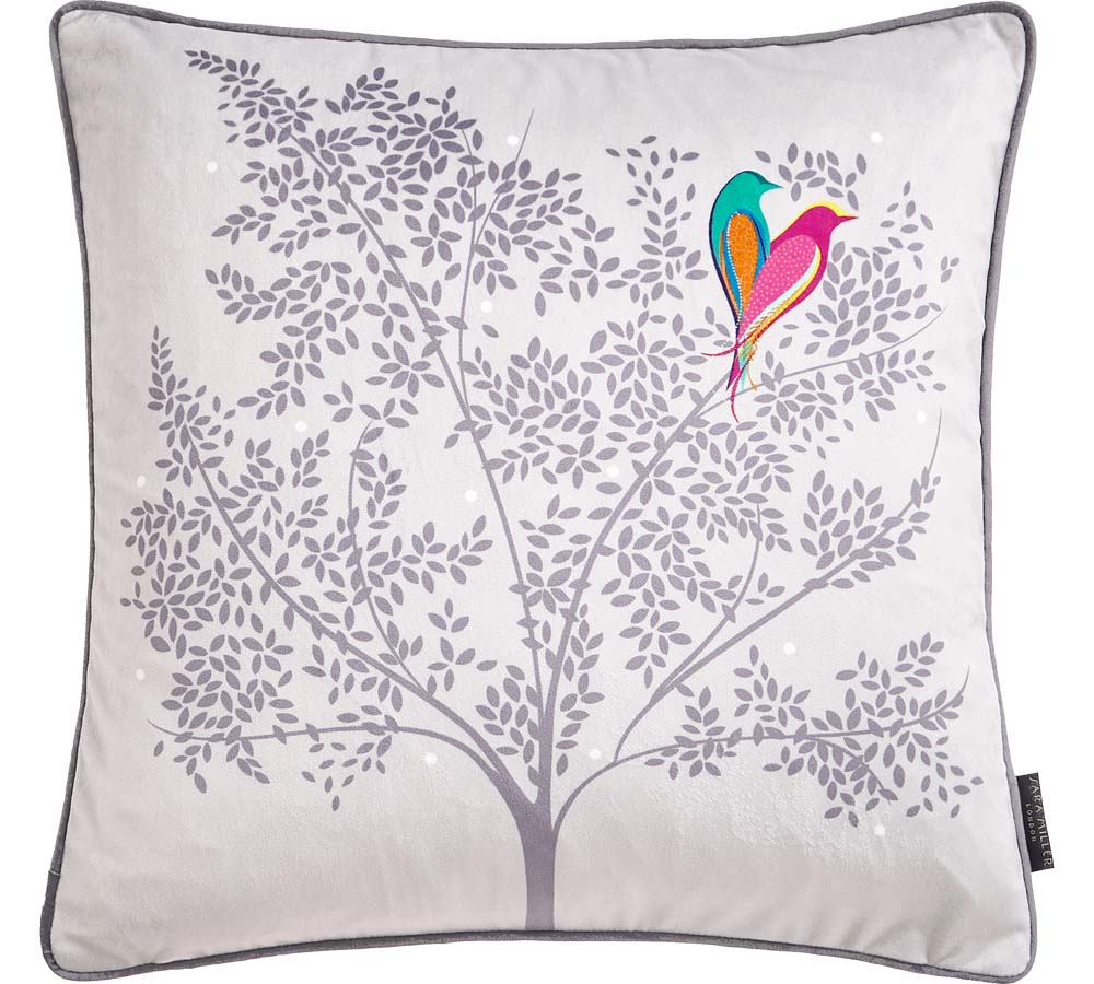 Love Birds Grey Cushion